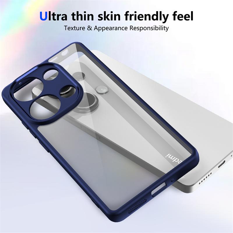 Роскошный Противоударный Прозрачный Чехол для Телефона Для Xiaomi Poco M6 Pro 4G M5s X5 X6 X7 F6 F7 Pro C65 C75 Силиконовый Бампер Броня Жесткая ПК Крышка