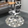 1pc Cats Fish Office Round Area Rug, Under Office Chairs Bedroom Living Room Home Decor, Room Deco, Available in Various Sizes L1024371