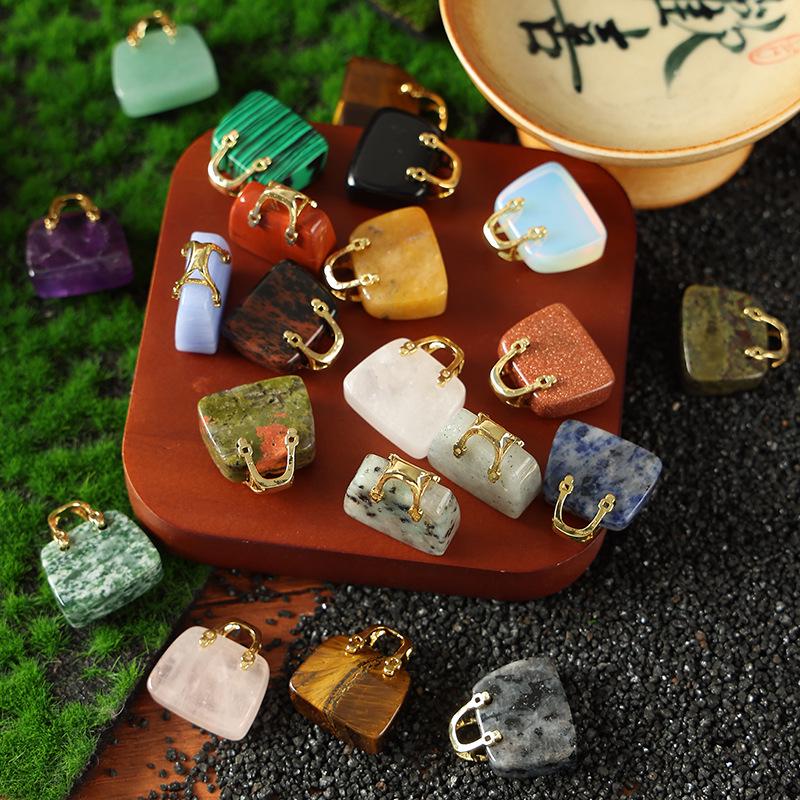 Аметист и Розовый Кварц Кристальная Подвеска Украшение для Сумки