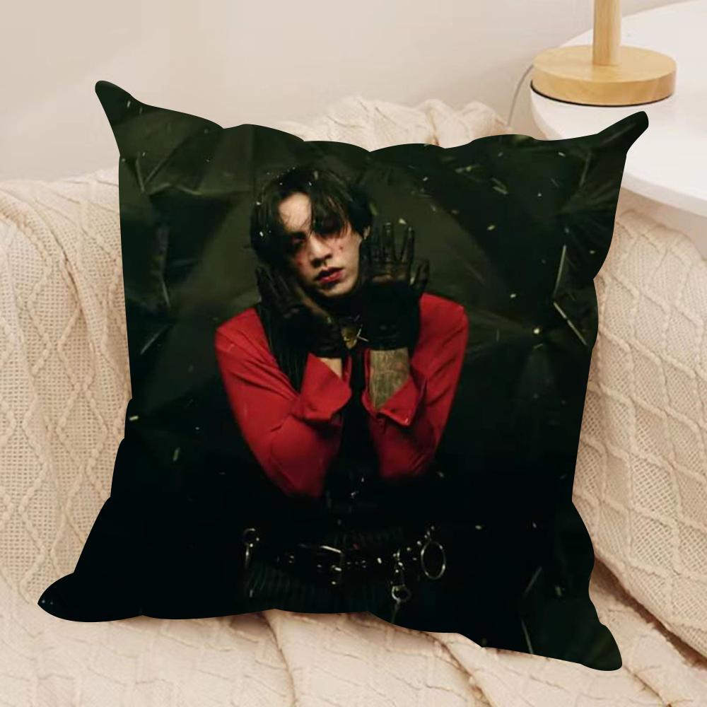 DDPR Ian Saint Cushion Cover Silky Short Plush DoubleSided Printed Pillow Case for Sofa All Seasons Home Decor Gift