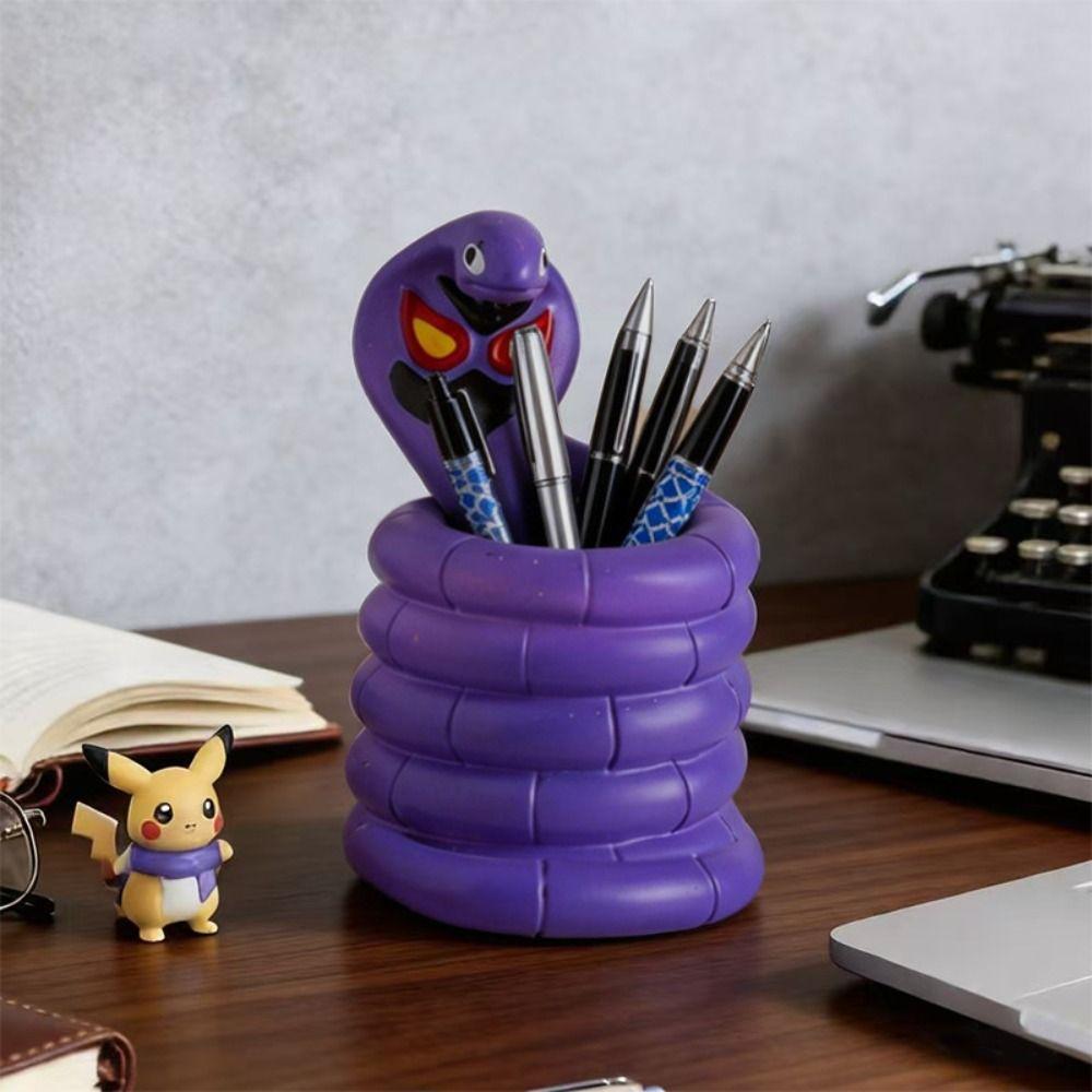 3D Cartoon Cobra Pencil Holder Animal Shaped Makeup Brush Holder Pencil Cup Flower Pot  Office Desk