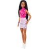 Кукла-модница Barbie Fashionista Звезда, без рукавов, с домиком, для детей от 3 лет, розовая