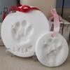 2 Pcs Dog/Cat Paw Print Kit DIY Pet Paw Print Hanging Ornament with Customization Tools And Display Stand Clay Pawprint Keepsake Kit
