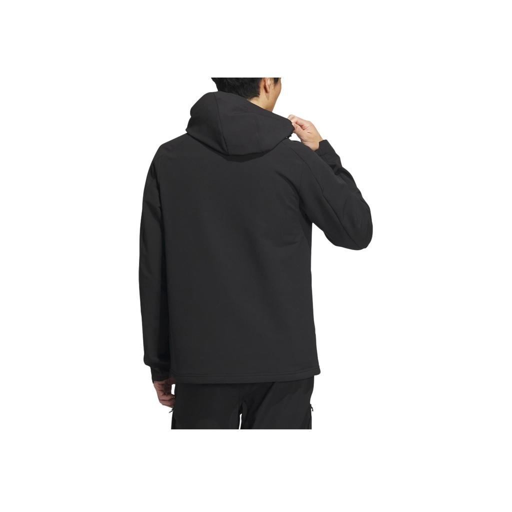 adidas Куртка с капюшоном и логотипом, мужская куртка, черная IC7999