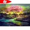 Diamond Embroidery Tree 5d Diamond Painting Full Drill Round Scenic Diamond Mosaic Creek Diamond Art