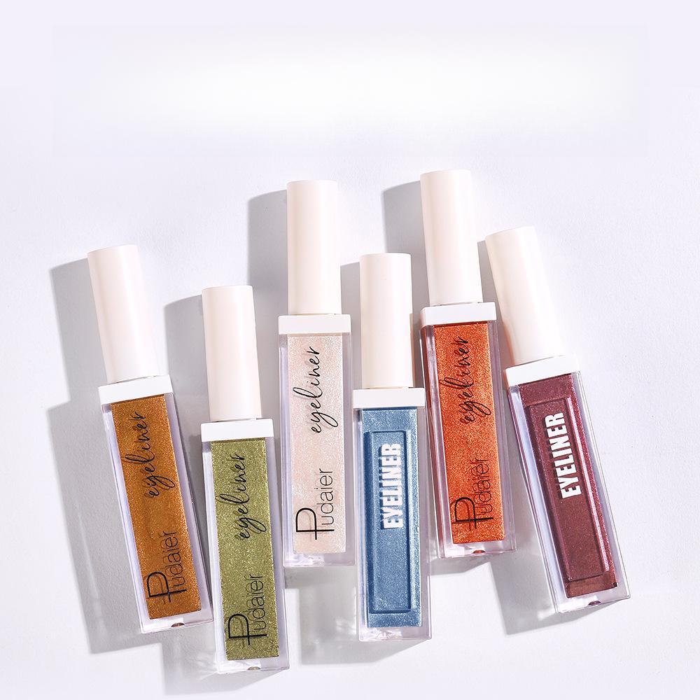 Цветная жидкая подводка для глаз Водостойкая и быстросохнущая 12-цветная жидкая подводка для глаз для макияжа