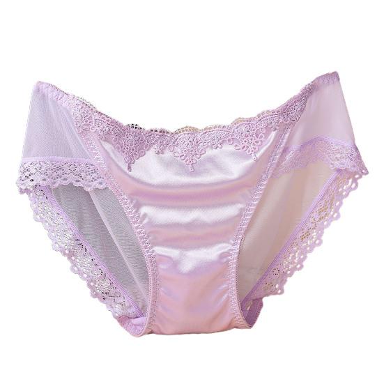 Women Briefs Trendy Sexy Perspective Thin Comfortable Inside Wearing Nylon Lace Stitching Ladies Briefs Sleeping Accessories