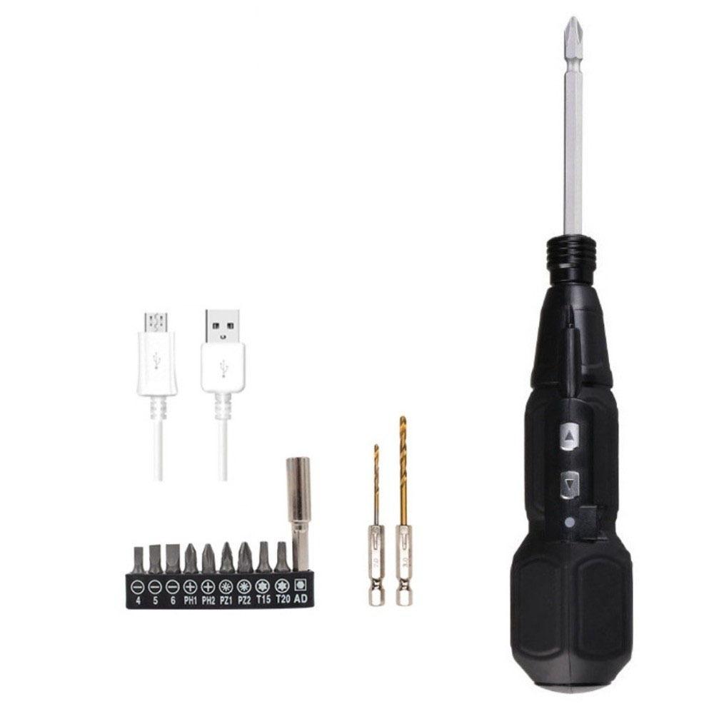 Anti-Slip Handle Cordless Screwdriver LED Lights Power Screw Driver  Household Use