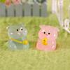 1Pcs Luminous Cartoon Pig Model Lovely Glow In Dark Display Stand Bookshelf Desk Decoration Micro Landscape Figure