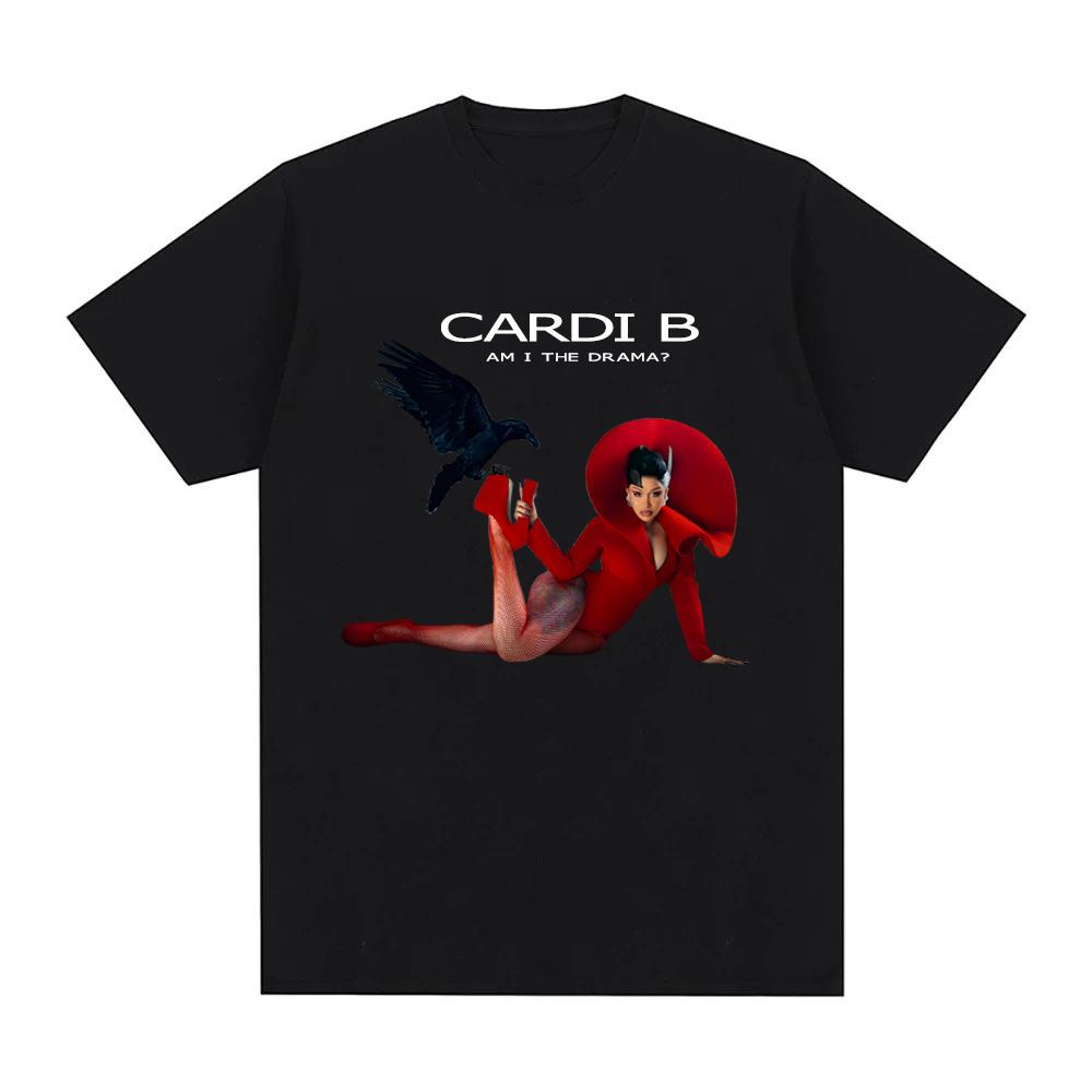Cardi B-Am I the Drama T-Shirt Funko Pop Harajuku GothicTee-shirt Short Sleeve Women/men Casual 100%cottonTshirt Round Neck Tees