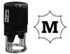 Printtoo Octagon Celtic Swirl Frame M Alphabet Monogram Initial Self Inking Rubber Stamp Office