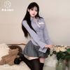 Сексуальное нижнее белье Школьная форма JK Чистое желание Девушка-специя Полосатая рубашка с длинным рукавом Дизайнерский топ Карьера