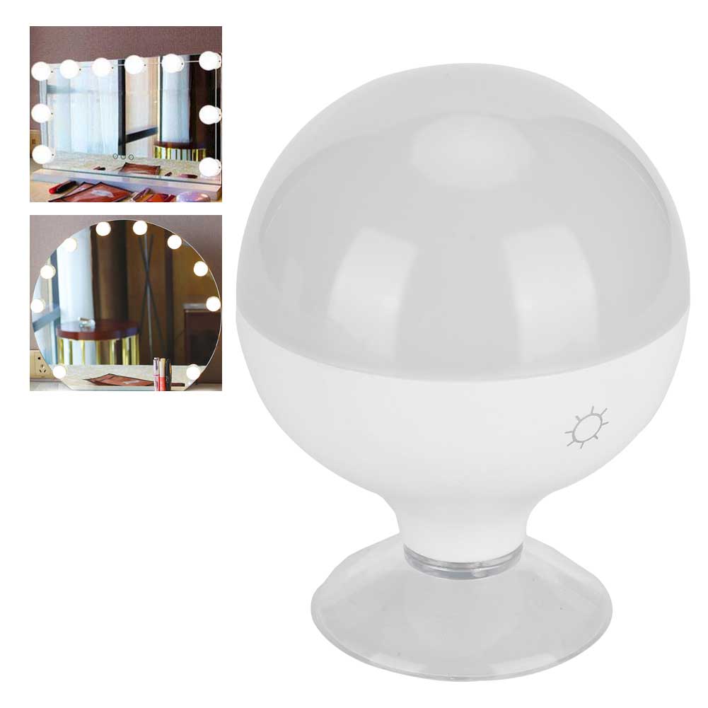 LED Makeup Light Bulb Adjustable Light Colors Rechargeable Suction Type Makeup Light BulbWhite