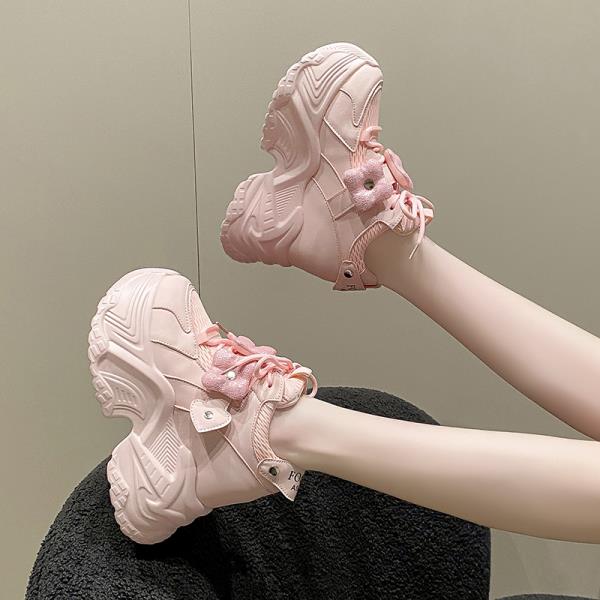 Fashion Women's Sneakers With Platform Woman-shoes Shoes Tennis Female Thick Sole Casual Roses Trainers Mesh 2025 Leisure Women's Sneake