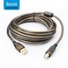 USB 2.0 Кабель для принтера, 5 м, Луженая медная жила, Квадратный разъем A/B, для Белой доски, Высокоскоростной, Длина 3 м