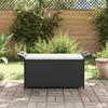 Garden Bench with Cushions Black 116x46x57 Cm Poly Rattan
