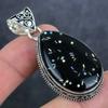 Подвеска из натурального снежного обсидиана из стерлингового серебра 925 пробы 2,17 дюйма Z2K42