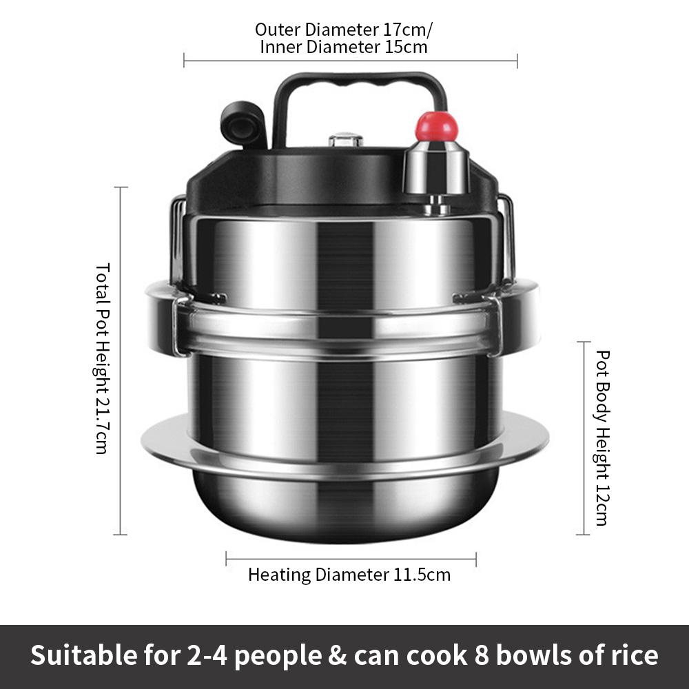 Outdoor Camping 2L Pressure Cooker Rice Cooker Multifunctional Cooker Stainless Steel Cooking Pot