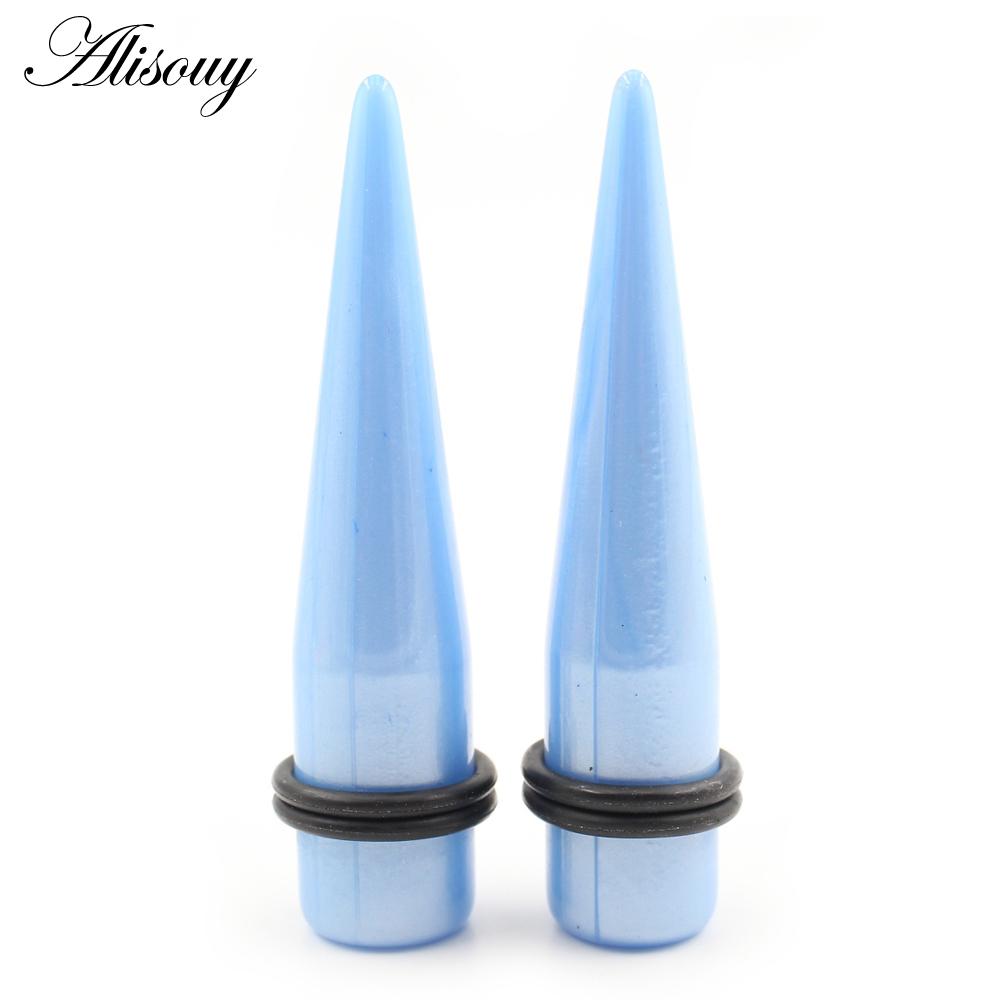 Alisouy 2 шт. жемчужный цвет акриловый конус ушной конус туннельный заглушка расширитель плоти растяжитель серьги калибры пирсинг украшения для тела