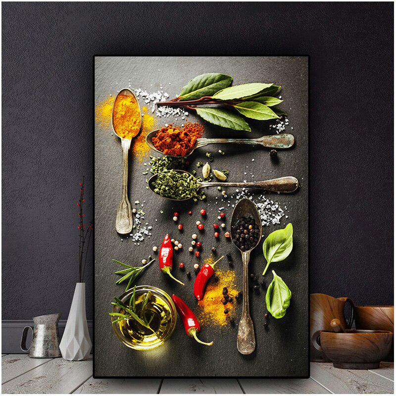 5D Diy Алмазная вышивка Зерна Специи Ложка Перец Кухня Декор Алмазная картина Вышивка крестом
