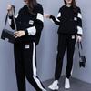Set Women's Plus Size Spring and Fall Large Size Hooded Loose Casual Top Comfortable Sports Pants Two-piece Set