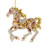Horse Christmas Ornaments Sparkly Rhinestone Horse Hanging Decoration Acrylic Christmas Tree Ornament for Winter Xmas Party Supplies Holiday Decor