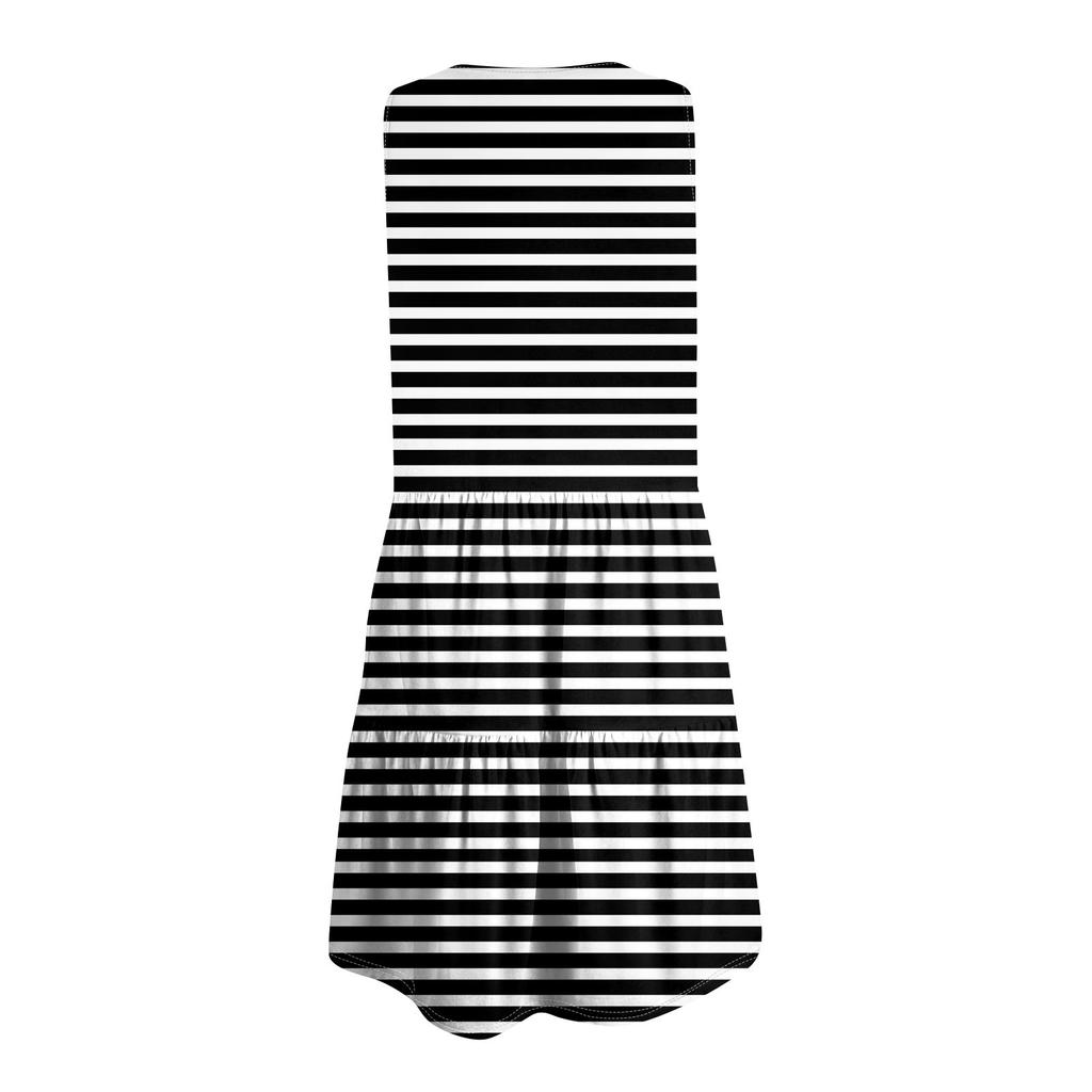 Женские летние модные повседневные платья с v-образным вырезом в стиле пэчворк без рукавов с принтом-жилетом