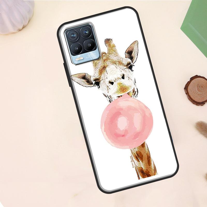 Милый Мультяшный Чехол-Жираф Для Realme C75 C63 C61 C55 C51 C53 C35 C65 C67 C71 11 12 13 14 15 Pro Plus GT6 GT7 Pro