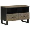 VidaXL TV Cabinet Black 70x33x46 Cm Solid Mango Wood, TV Bench, TV Stand, Multimedia Cabinet, TV Buffet, Hi-fi Cabinet, 4017685