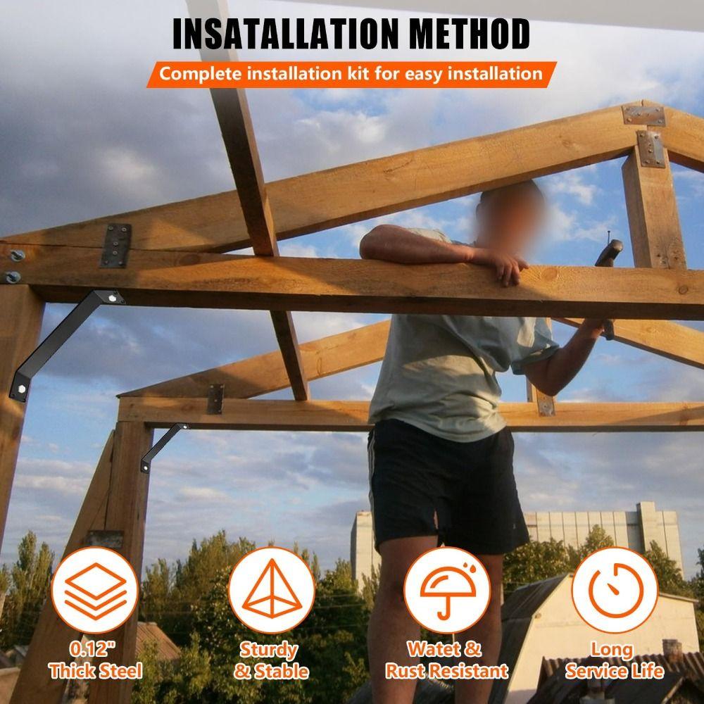 Heavy-Duty Metal Support Bracket Thickened Strengthening Reinforcing Rod Durable Construction Internal Bracket