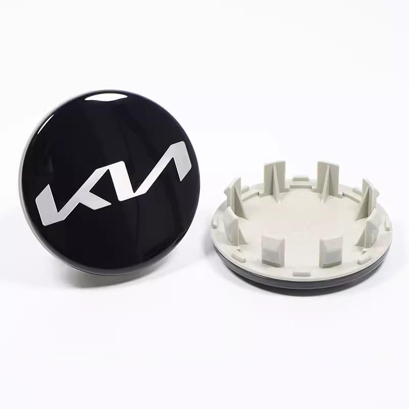 AUOBRS1 4Pcs 58mm Car Wheel Center Hub Caps Emblem Decorative Cover For KIA EV9 EV6 Stinger Niro K5 K9 Sorento Ceed Sportage Forte RIO
