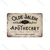 Halloween Apothecary Sign, Vintage Halloween Decor, Spooky Decor, Witch Wall Art Vintage Metal Sign Retro Sign
