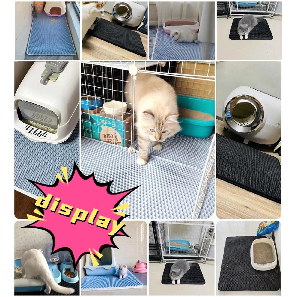 Non-slip Cat Litter Mat with Gift Waterproof Double Layer Pet Litter Box Mat Sand Cat Pad Bed Mat Clean Pad Cat Accessories