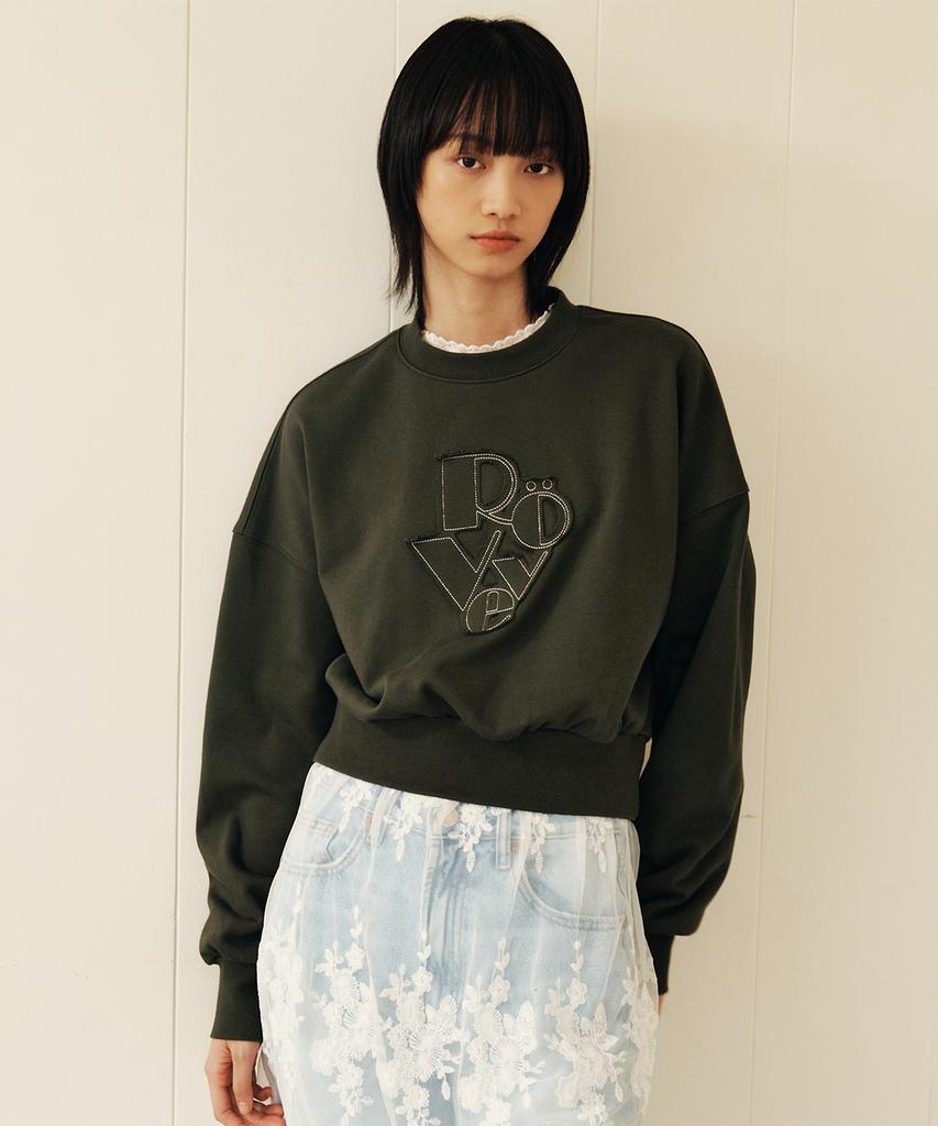 ROVVE Crop Cut Off Sweat Shirt (Deep Khaki)