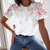 Европейская и американская женская одежда горячий товар креативный цвет цветок 3D принт футболка для женщин 3222