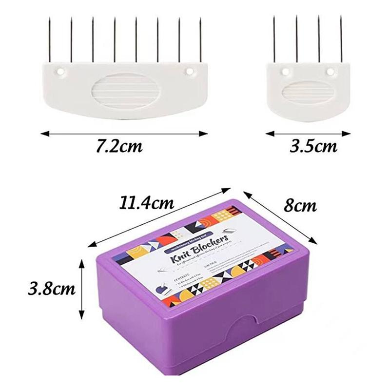Набор для блокировки вязания 20 шт. из нержавеющей стали, гребни и штифты для блокировки вязания 2 разных размеров для самостоятельного вязания крючком