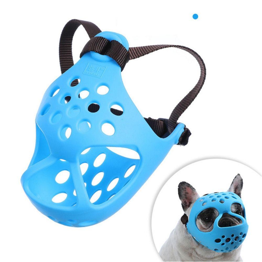 Adjustable Aggressive Dog Short Snout Biting Chewing Face Mesh Pet Dog Muzzle French Bulldog