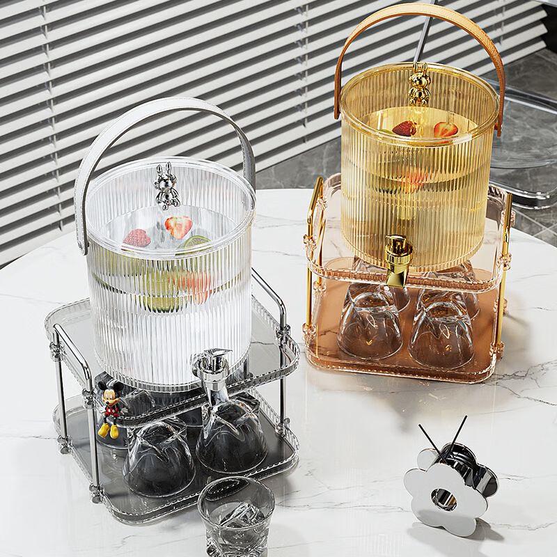 Стеклянный диспенсер для напитков со смесителем в стиле легкой роскоши