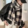 Японские и корейские клетчатые шарфы Женские клетчатые шарфы Теплые шарфы