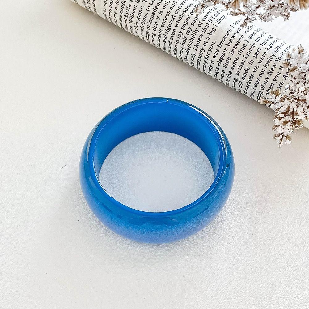 Glitter Chunky Bangles Bright Color Resin Bracelets Elegant Lady's Bracelet Gifts
