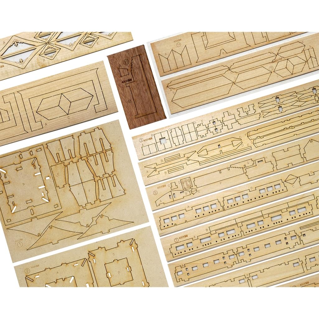 Деревянная модель замка Осака от Woody Joe, сборочный комплект 1/400 (Строительство)