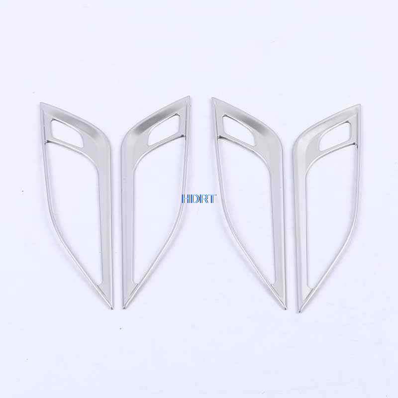 Car Stainless Steel Silver Interior Gear Shift Panel Outlet Glass Switch Cover Trim For Cadillac CT5 + Accessories Sticker