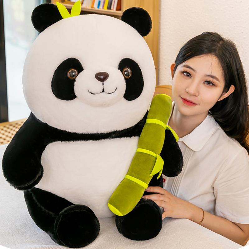 Набор плюшевых игрушек «Панда» из бамбуковой трубки, милые плюшевые игрушки, плюшевая игрушка, кукла-медведь, детский подарок
