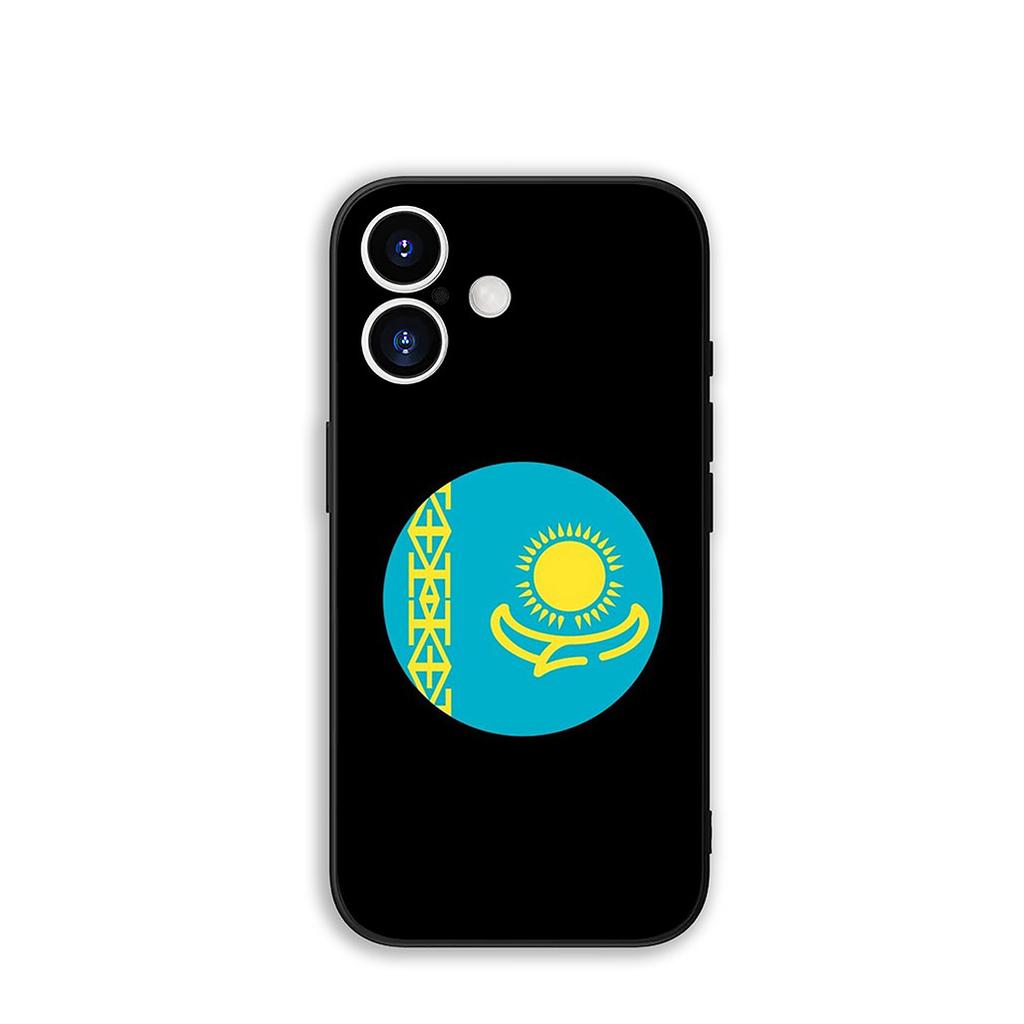 for Apple iPhone 17 16 15 11 Pro XS Max XR 6 7 8 Plus + SE 2020 5 16E Phone Cover Case Kazakhstan Flag