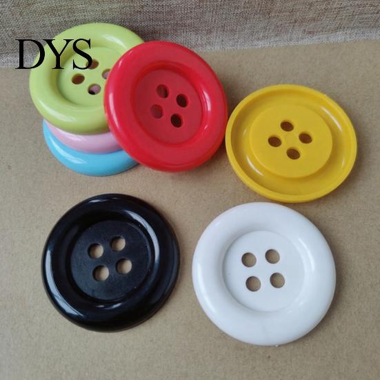 Large Plastic Buttons for Crafts 5Pcs Four-Hole Sewing Buttons, Oversized Craft Creative Colorful Crafting Fabric Projects DIY And Clothing Decoration