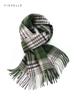 Green Plaid Pure Wool Scarf Shawl Winter Women Scarves Warm Warps Soft Long Men Scarf Neckerchief 100% Wool Lady Gifts