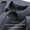 JOW Men's Cashmere & Merino Wool Polo Collar Sweater