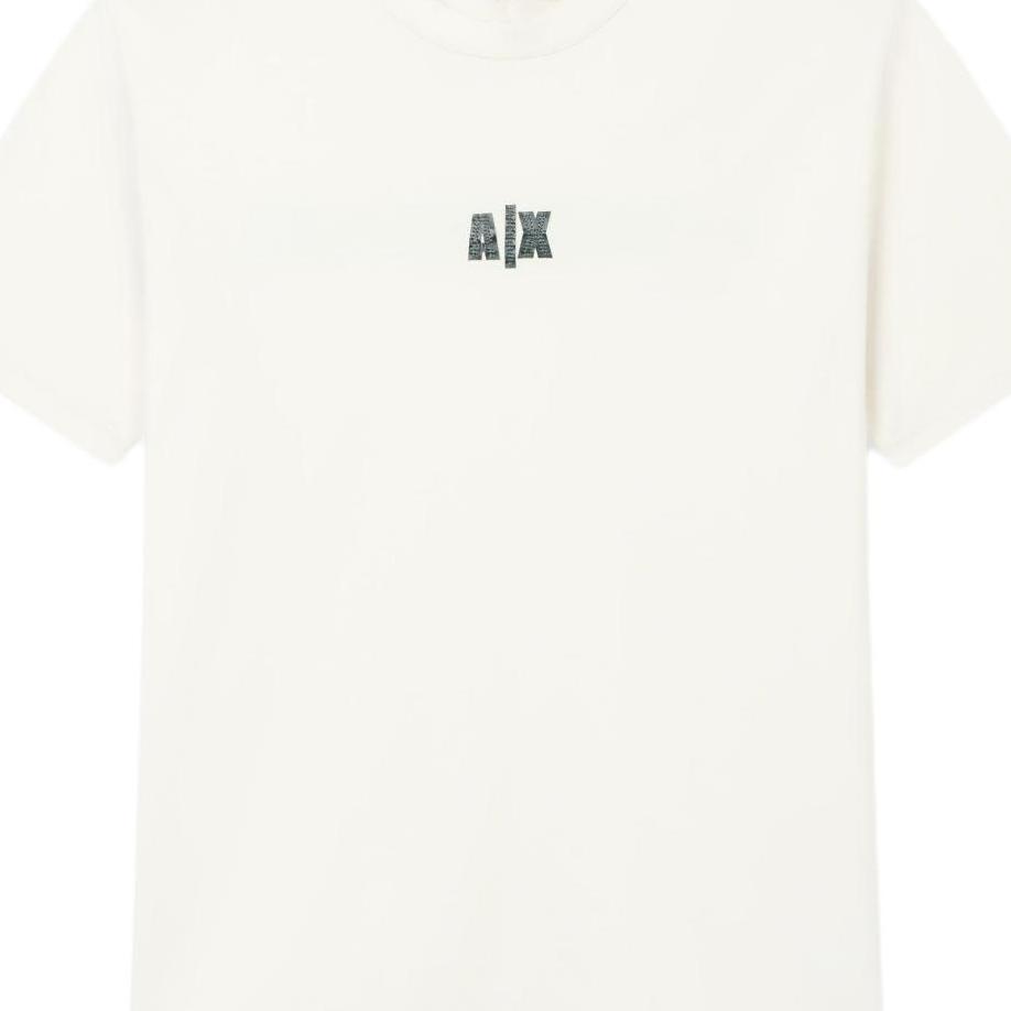 Armani Exchange Мужская хлопковая футболка с коротким рукавом, круглым вырезом и логотипом, топ XM002509-AF10358-U1074
