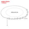 European and American hipsters with jewelry accessories personalized geometric ring single-layer body chain simple punk metal waist chain