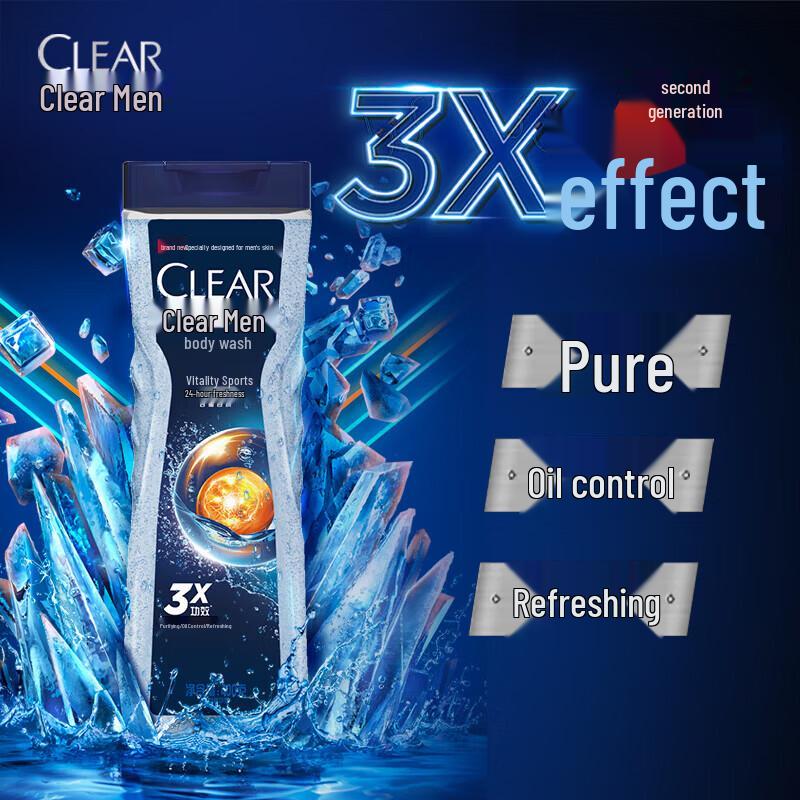 CLEAR Men's Energizing Body Wash